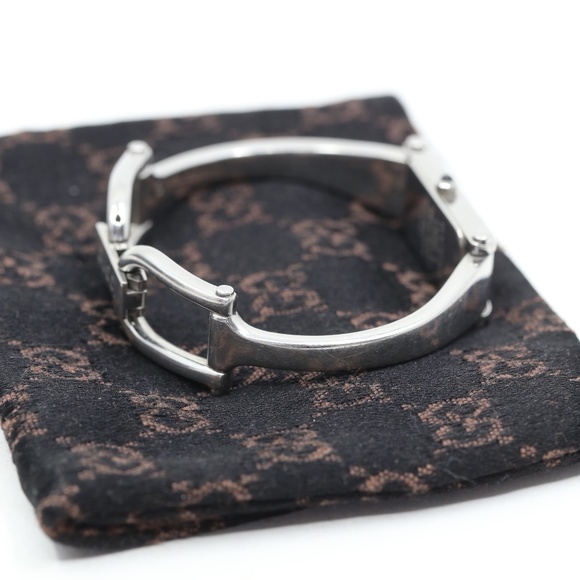 Gucci Horsebit White Gold Plated Watch - Picture 7 of 11